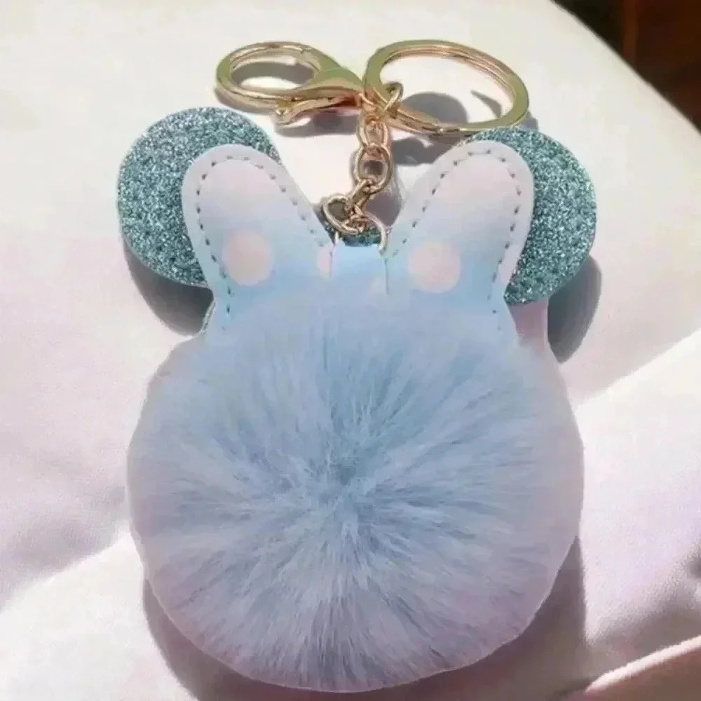 Minnie Ears Pom-Pom Keychain/Bag Charm - Picture 1 of 2